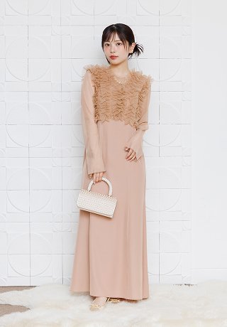 ラメチュールベスト・キャミドレス・シアートップス セット