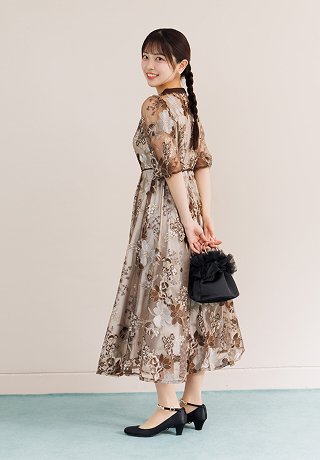 スパンコール刺繍ドレス