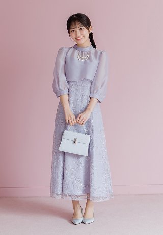 シアーボレロ・スパンコール刺繍ドレス セット