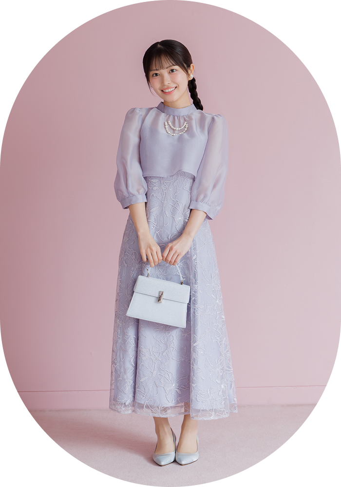 シアーボレロ・スパンコール刺繍ドレス セット