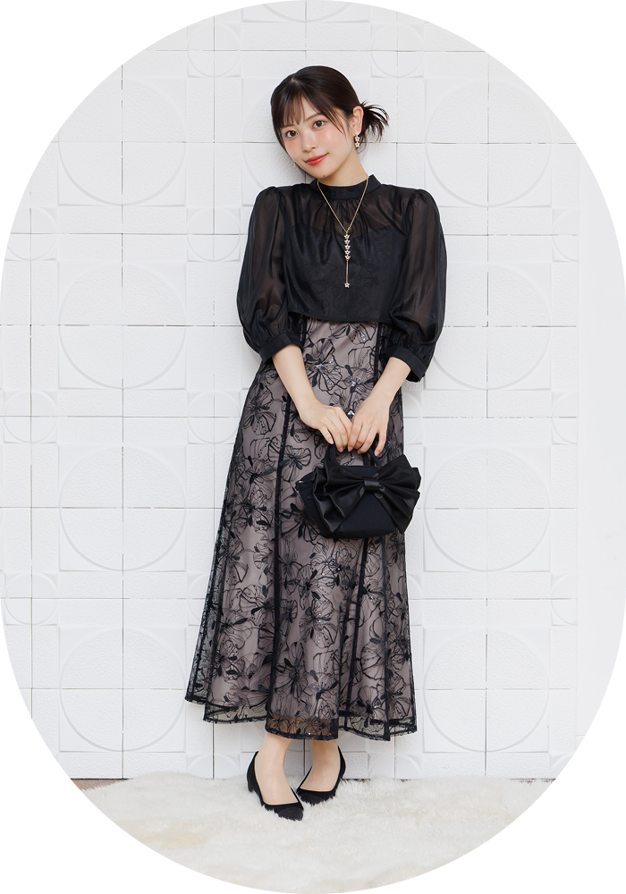 シアーボレロ・スパンコール刺繍ドレス セット